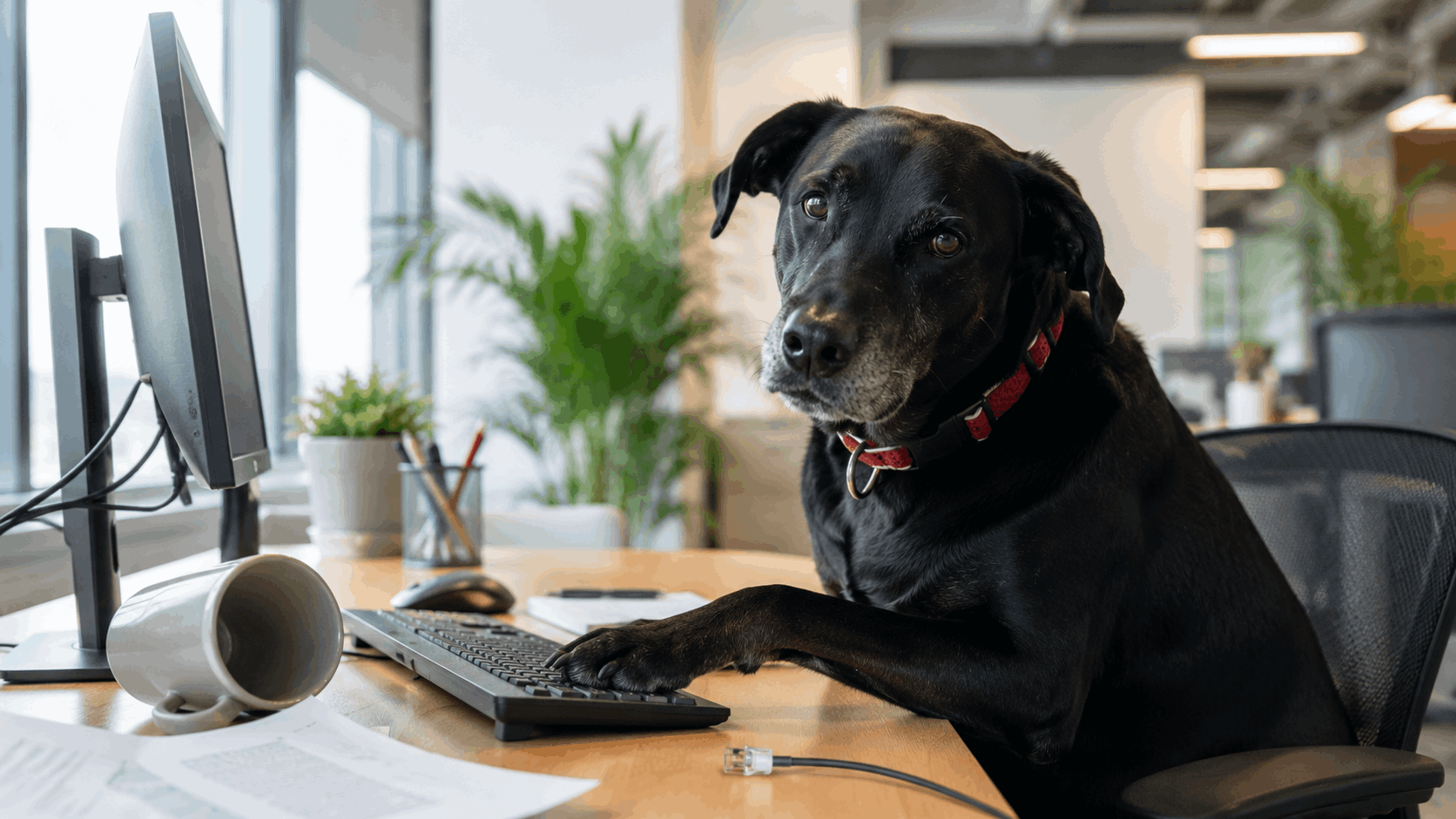 Hund am PC
