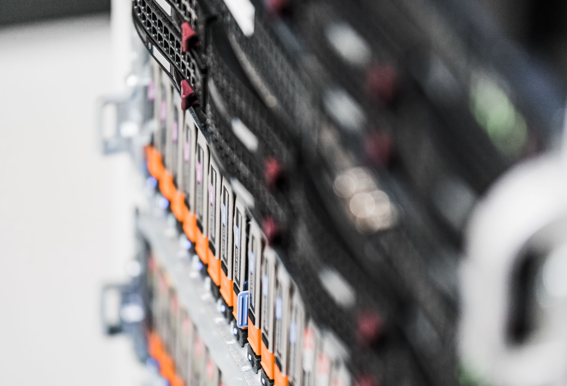 Ein Server in Nahaufnahme